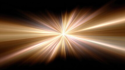 Poster - Bright Light Burst with Radiating Rays on a Dark Background