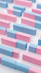 Poster - Pastel color blocks arrangement background for art design and creative presentation