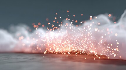 Poster - Sparkling Dust Cloud with Flickering Lights in a Dreamy Background