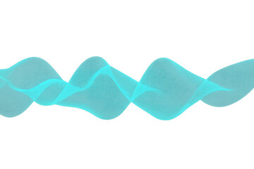 Aufkleber - Light blue waves flowing dynamically, forming sleek abstract pattern with transparent backdrop, ideal for contemporary graphic design