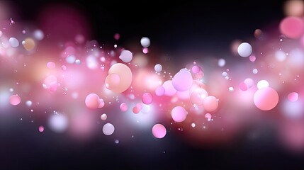 Poster - Soft Pastel Bokeh Background with Pink and White Floating Spheres