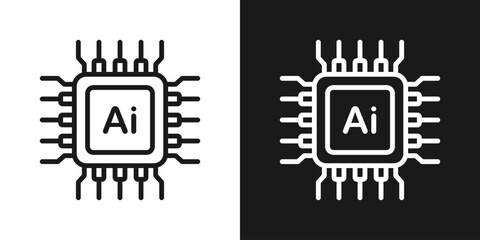Fototapete - Fair Ai Icon Set Multiple Style Collection
