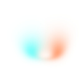 Poster - Blue red white color grainy gradient shape transparent background. Abstract color gradient blur on transparent background. Vibrant grungy, noise texture effect