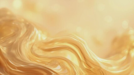 Wall Mural - Golden Swirls: An abstract display of fluid motion, the image reveals flowing golden textures. The artwork evokes a sense of luxury and elegance.