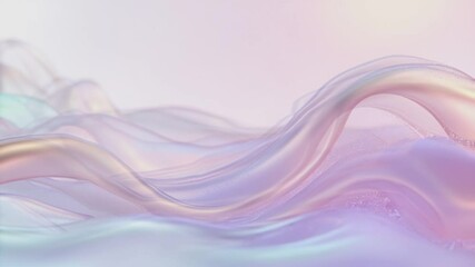Wall Mural - Serene Pastel Textile Swirls: A captivating abstract composition featuring soft, flowing textiles in gentle pastel hues. Evoking a sense of tranquility and elegance.