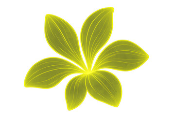 Aufkleber - Glowing yellow flower against transparent backdrop, symbolizing natural beauty, purity, and hopeful essence