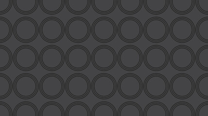 Poster - A gray background with a pattern of circles that have multiple rings around them in a repeating design
