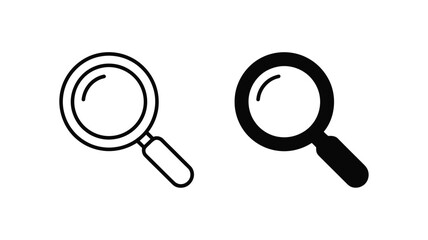 Poster - Vector art of two magnifying glass icons are isolated on white background