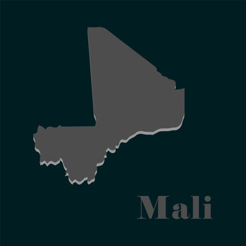Mali country map vector icon