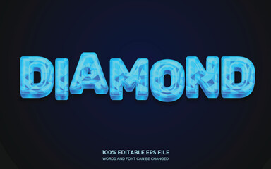 Poster - Shine diamond 3D editable text style effect	

