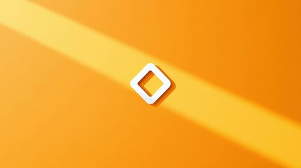 Leinwandbilder - Diamond Symbol on Orange Background