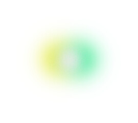 Poster - Yellow blue green color glowing vibrant gradient shape transparent background
