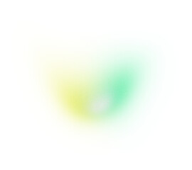 Poster - Yellow blue green color glowing vibrant gradient shape transparent background
