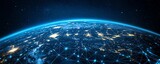 3Drendered blockchain architecture over a digital globe