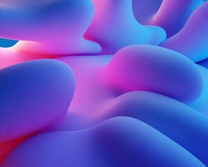 Poster - Abstract shapes create a smooth gradient background