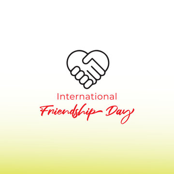 International Friendship Day card. Vector, Vector illustration of Happy friendship day concept, Happy international friendship day typography vector illustration, Happy International Friendship Day 