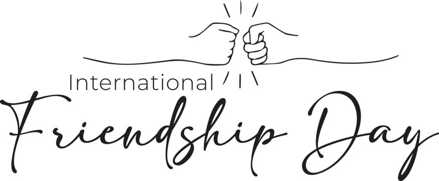 International Friendship Day card. Vector, Vector illustration of Happy friendship day concept, Happy international friendship day typography vector illustration, Happy International Friendship Day 