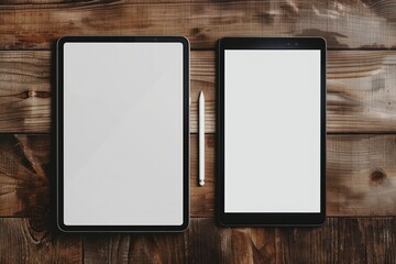 Poster - Premium Quality Visual of Realistic Smartphone and Tablet Mockup Template
