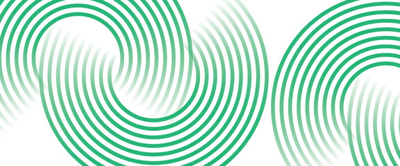 Poster - Green white abstract background overlap layer on bright space with circles effect decoration. Modern banner with lines style. Graphic design element stripes concept for flyer, card, or brochure cover