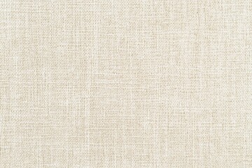 Poster - Close-up image of a beige woven fabric with a coarse texture and visible interlacing threads.
