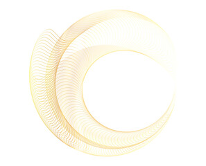 Fototapete - Colorful Abstract Circular Wave Lines – Gradient Flow Shape in Ring Formation for Modern Digital Art, Technology Visualization, or Music-Themed Design Elements