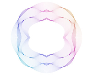 Aufkleber - Design Element Wave Lines Guilloche curve line Background circle for certificates, diplomas, protective document layers. Pattern branding Frame border - Healthy Lifestyle, Fitness, Medical, Wellness