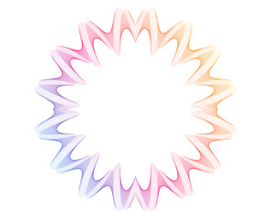 Aufkleber - Design Element Wave Lines Guilloche curve line Background circle for certificates, diplomas, protective document layers. Pattern branding Frame border - Healthy Lifestyle, Fitness, Medical, Wellness