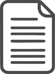 Aufkleber - Iconic grey document symbol with horizontal lines, digital graphic