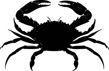 Poster - Silhouette of a black crab with detailed claws