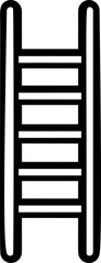 Poster - Simple black and white illustration of a vertical ladder symbol