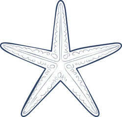 Poster - Outline of a starfish with intricate patterns