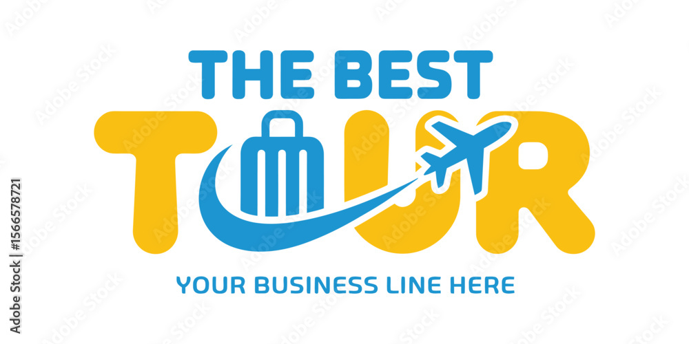 Logo design for travel and tour agency featuring bold 'The Best TOUR ...