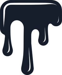 Poster - Black dripping paint in artistic abstract style