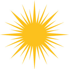 Aufkleber - Yellow starburst against symbolizing brightness and energy