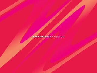 Poster - This modern abstract background features dynamic shades of bright red to orange and magenta, with curved and sharp shapes that create a sense of speed and energy, ideal for digital backdrops, product 
