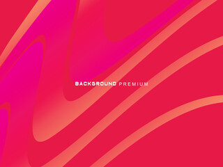 Poster - This modern abstract background features dynamic shades of bright red to orange and magenta, with curved and sharp shapes that create a sense of speed and energy, ideal for digital backdrops, product 