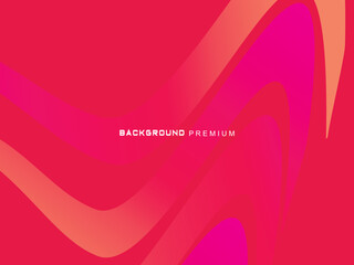 Poster - This modern abstract background features dynamic shades of bright red to orange and magenta, with curved and sharp shapes that create a sense of speed and energy, ideal for digital backdrops, product 