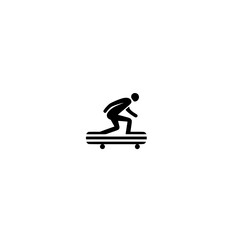 Poster - Skateboarding person icon vector ideal for recreation urban sport and active lifestyle artwork