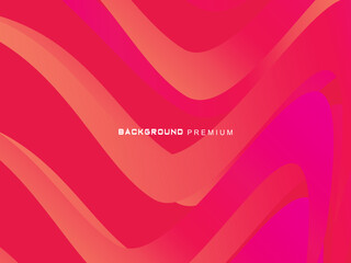 Poster - This modern abstract background features dynamic shades of bright red to orange and magenta, with curved and sharp shapes that create a sense of speed and energy, ideal for digital backdrops, product 