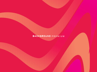 Poster - This modern abstract background features dynamic shades of bright red to orange and magenta, with curved and sharp shapes that create a sense of speed and energy, ideal for digital backdrops, product 