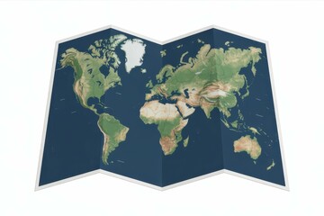 Poster - Interactive Maps Isolated In white Background, with empty blank space for text copy space or mockup design, high detail, 8k