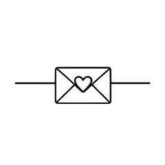 Poster - Vector icon of envelope with heart symbol representing love messages and romantic mail