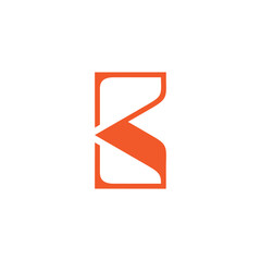 Aufkleber - letter b simple geometric yellow modern design logo vector