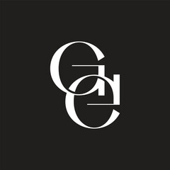 Aufkleber - letter ge linked circles font overlap logo vector