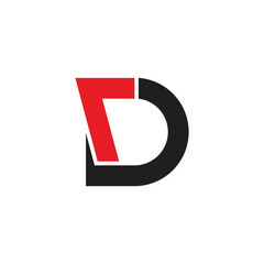 Aufkleber - letters d arrow simple geometric logo vector