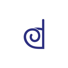 Aufkleber - letters cd curves spiral simple logo vector