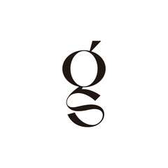 Aufkleber - letter qs simple linked ribbon simple logo vector