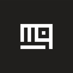 Aufkleber - letter mq simple geometric dot linear logo vector