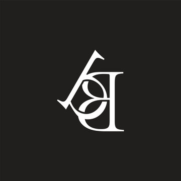 letters bb 3d linked overlapping flat logo vector