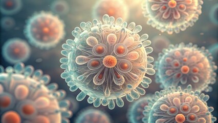 Poster - Probiotic Colonies with Subtle Color Variation in Gigapixel Detail